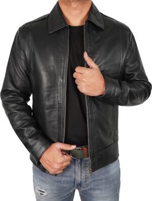 Fit Leather Bomber